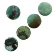 15 mm Round Cabochon, Natural Turquoise x1
