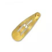 Iron Hair barrette 34mm Gold tone x8
