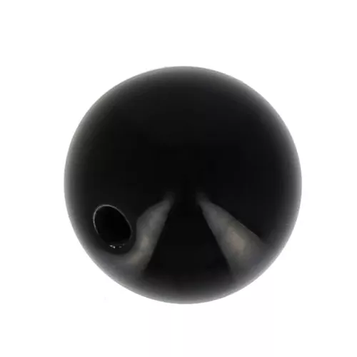 Polaris round bead Opaque  8mm Black x1