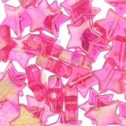 11mm Iridescent star beads - Fuchsia AB x50|raw }}