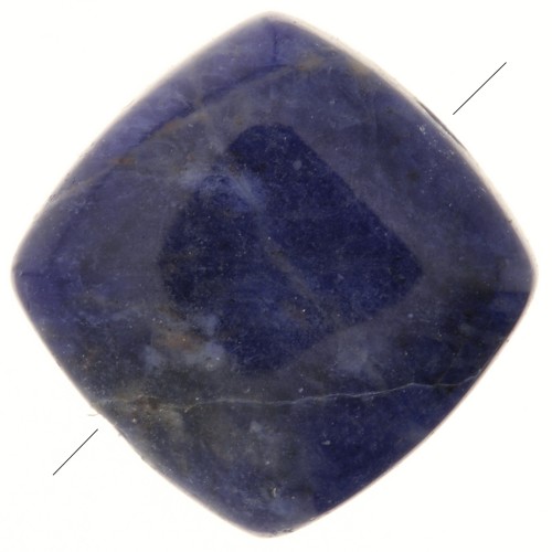 8mm Flat square gemstone bead - Sodalite x1