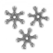 Metal spacer beads rays 10mm Old silver tone x10|raw }}
