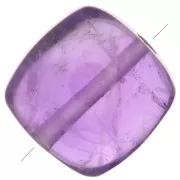8mm Flat square gemstone bead - Amethyst x1