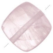 8mm Flat square gemstone bead - Rose Quartz x1