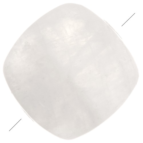 8mm Flat square gemstone bead - Moonstone x1