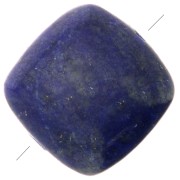 8mm Flat square gemstone bead - Lapis lazuli x1