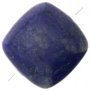 8mm Flat square gemstone bead - Lapis lazuli x1