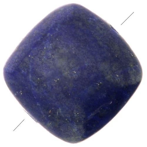 8mm Flat square gemstone bead - Lapis lazuli x1