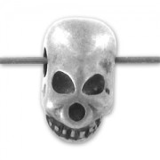 Skull 12mm Old silver tone x1|raw }}