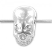Skull 12mm Silver tone x1|raw }}