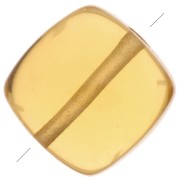 8mm Flat square imitation gemstone bead - Hydro Citrine x1|raw }}