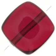 8mm Flat square imitation gemstone bead - Hydro Garnet x1
