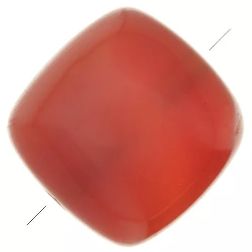 8mm Dyed Flat Square Gemstone Bead - Red Onyx x1