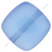 8mm Dyed Flat Square Gemstone Bead - Blue Onyx x1