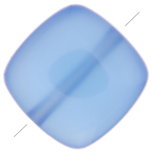 8mm Dyed Flat Square Gemstone Bead - Blue Onyx x1