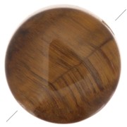 8mm Round flat gemstone bead - Tiger Eye x1