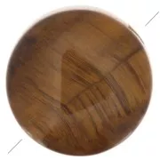 8mm Round flat gemstone bead - Tiger Eye x1