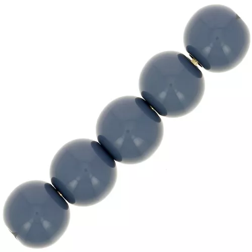 Opaque Polaris Rounds 6mm Blue Anthracite x10