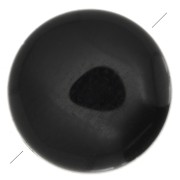 8mm Round flat gemstone bead - Black Onyx x1|raw }}