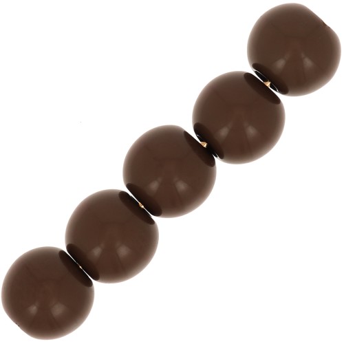 Opaque Polaris Rounds 6mm Brown x10