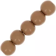 Opaque Polaris Rounds 6mm Light Brown x10