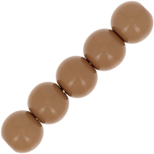 Opaque Polaris Rounds 6mm Light Brown x10