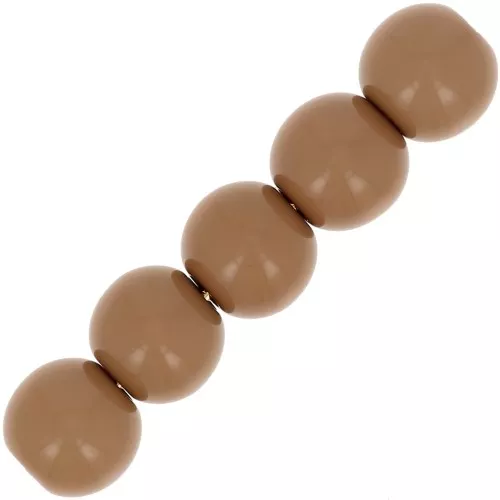 Opaque Polaris Rounds 6mm Light Brown x10