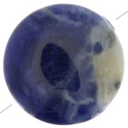 8mm Round flat gemstone bead - Sodalite x1|raw }}