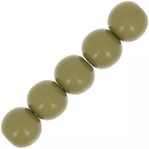 Opaque Polaris Rounds 6mm Khaki x10