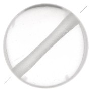 8mm Round flat gemstone bead - Rock Crystal x1|raw }}