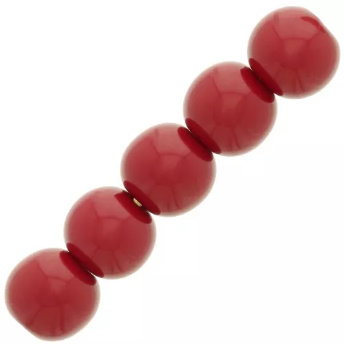 Opaque Polaris Rounds 6mm dark Red x10