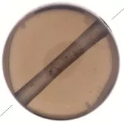 8mm Round flat gemstone bead - Smoky Quartz x1