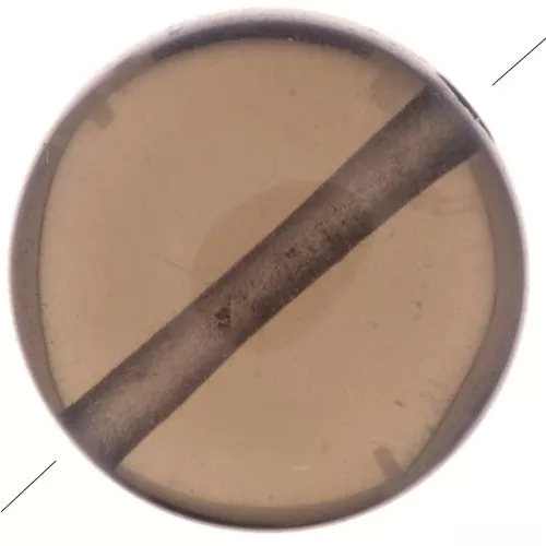 8mm Round flat gemstone bead - Smoky Quartz x1