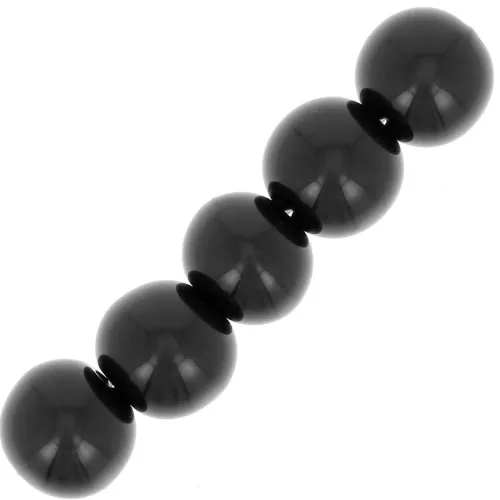 Opaque Polaris Rounds 6mm Black x10