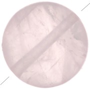 8mm Round flat gemstone bead - Rose Quartz x1