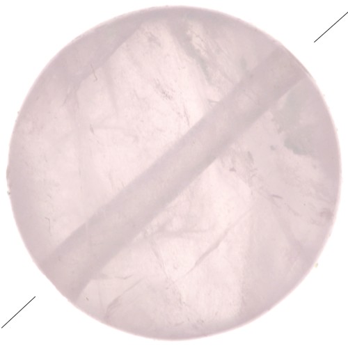 8mm Round flat gemstone bead - Rose Quartz x1