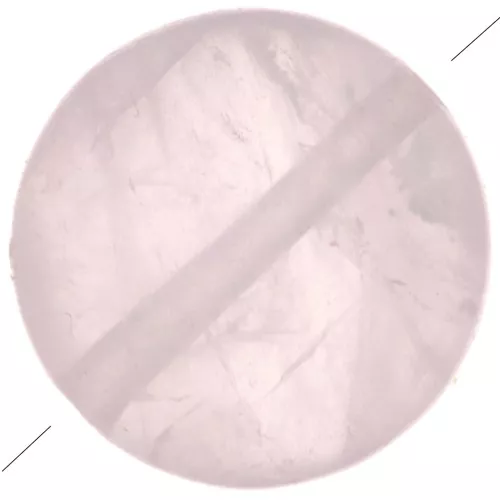 8mm Round flat gemstone bead - Rose Quartz x1