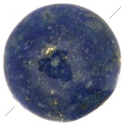 8mm Round flat gemstone bead - Lapis lazuli x1
