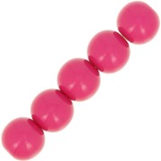 Opaque resin beads 6 mm Fuchsia x10