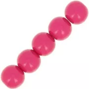 Opaque resin beads 6 mm Fuchsia x10