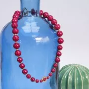 Opaque resin beads 6 mm Fuchsia x10