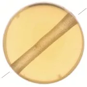 8mm Round flat bead - imitation gemstone - Hydro Citrine x1