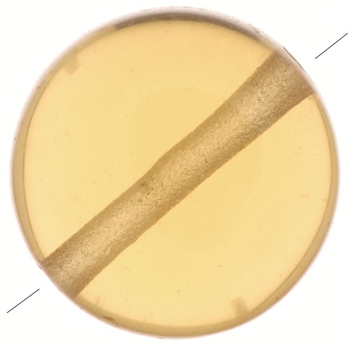 8mm Round flat bead - imitation gemstone - Hydro Citrine x1