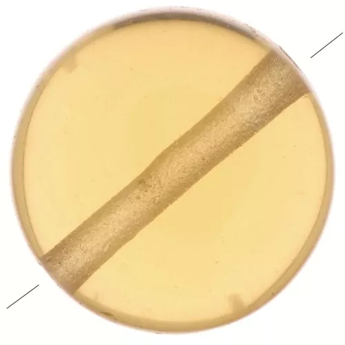8mm Round flat bead - imitation gemstone - Hydro Citrine x1