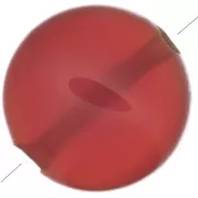 8mm Round flat bead - dyed gemstone - Red Onyx x1