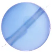 8mm Round flat bead - dyed gemstone - Blue Onyx x1