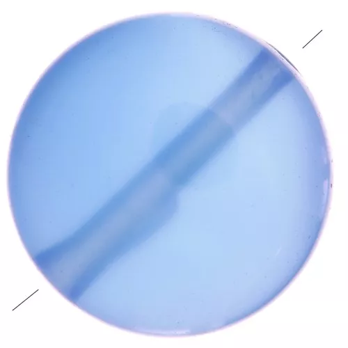 8mm Round flat bead - dyed gemstone - Blue Onyx x1