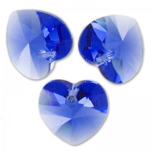 PureCrystal 6228 Hearts Sapphire 10,3x10mm x6