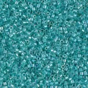 Miyuki Delica 11/0 DB0079 - Turquoise Green Lined Crystal AB
