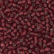 Toho Seed beads 11/0 TO11R25D - Silver Lined Garnet x8g